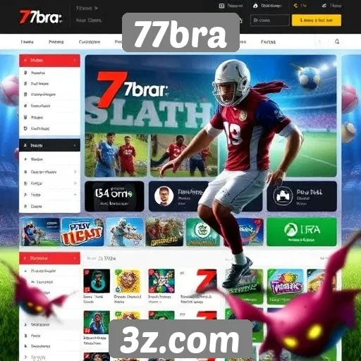 Interface do site 77bra é intuitiva e fácil de usar